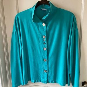 NWT Gerties Women's 100% Lyocell/Tencel Lagenlook Box Jacket Sz L